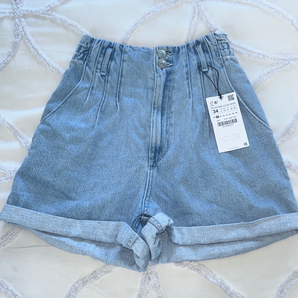 Zara High Rise Jean Shorts
